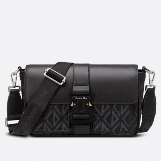 Dior Hit the Road CD Diamond Canvas Messenger Borse Firmate Replica da uomo nera