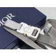 Dior Mini Saddle CD Diamond Canvas Borsa da uomo grigia