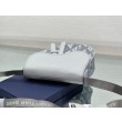 Dior Mini Saddle CD Diamond Canvas Borsa da uomo grigia