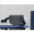 Dior Saddle Men Pouch Dior Oblique Jacquard Grigio