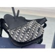 Dior Saddle Men Pouch Dior Oblique Jacquard Grigio