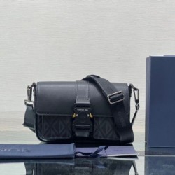 Dior Hit the Road CD Diamond Canvas Messenger Borse Firmate Replica da uomo nera