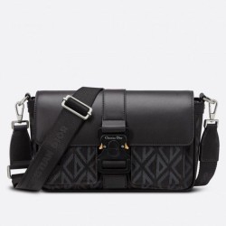 Dior Hit the Road CD Diamond Canvas Messenger Borse Firmate Replica da uomo nera