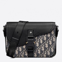 Borsa da uomo Dior Mini Saddle Messenger Oblique Jacquard