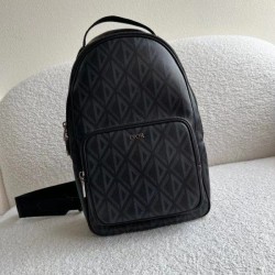 Borsa a tracolla in tela Dior Mini Rider CD Diamond nera Borsa a tracolla in tela Dior Mini Rider CD Diamond nera