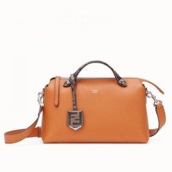 Borse Replica media Fendi By The Way con manici FF marrone chiaro