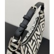 Fendi Fendigraphy Piccola Capsule Bag Fendi Roma in pelle stampata bicolore 8BR798 Nera