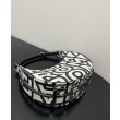 Fendi Fendigraphy Piccola Capsule Bag Fendi Roma in pelle stampata bicolore 8BR798 Nera