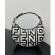 Fendi Fendigraphy Piccola Capsule Bag Fendi Roma in pelle stampata bicolore 8BR798 Nera