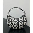 Fendi Fendigraphy Piccola Capsule Bag Fendi Roma in pelle stampata bicolore 8BR798 Nera