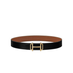 Pari all'originale replica Fibbia per cintura Hermes Royal &amp;amp; Cinturino in pelle reversibile 38mm Caffè