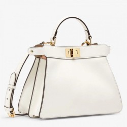 Borsa piccola Fendi Peekaboo ISeeU bianca
