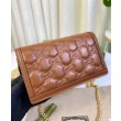 Gucci GG Matelasse Chain Wallet 723787 Caffè