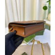Gucci GG Matelasse Chain Wallet 723787 Caffè