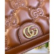 Gucci GG Matelasse Chain Wallet 723787 Caffè