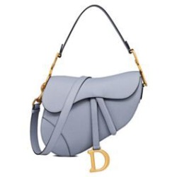 Borsa da sella Christian Dior con cinturino blu scuro