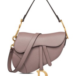 Borsa da sella Christian Dior con cinturino caffè scuro