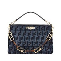 Borse Replica con zip Fendi O'Lock 8BR805 blu