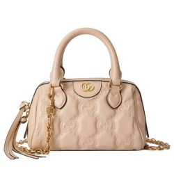Miglior Prezzo Mini borsa in pelle Gucci GG Matelasse 702251 Crema Replica