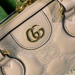 Miglior Prezzo Mini borsa in pelle Gucci GG Matelasse 702251 Crema Replica