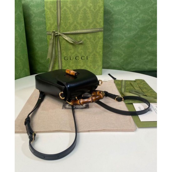 Mini borsa Gucci Bamboo 702106 nera Mini borsa Gucci Bamboo 702106 nera