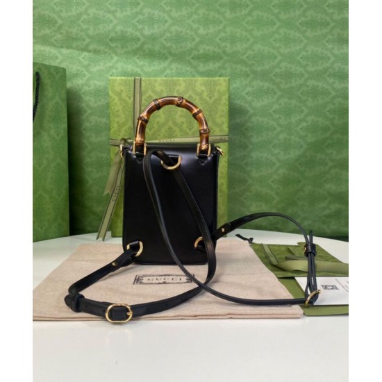 Mini borsa Gucci Bamboo 702106 nera Mini borsa Gucci Bamboo 702106 nera