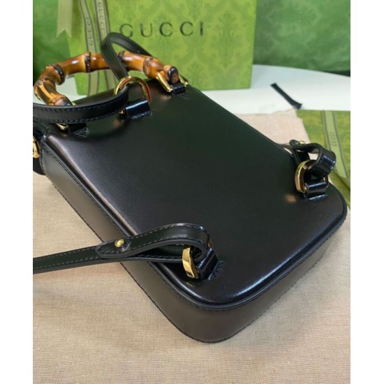 Mini borsa Gucci Bamboo 702106 nera Mini borsa Gucci Bamboo 702106 nera
