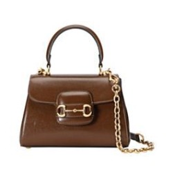 Mini Borsa Gucci Horsebit 1955 703848 Caffè