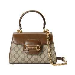 Mini Borsa Gucci Horsebit 1955 703848 Caffè
