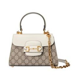 Mini Borsa Gucci Horsebit 1955 703848 Crema