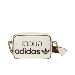 Borsa a tracolla piccola Gucci x adidas 702427 Crema