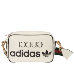 Borsa a tracolla piccola Gucci x adidas 702427 Crema