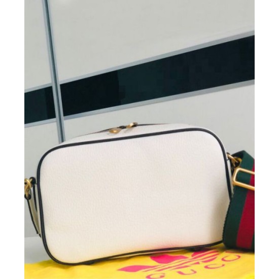 Borsa a tracolla piccola Gucci x adidas 702427 Crema