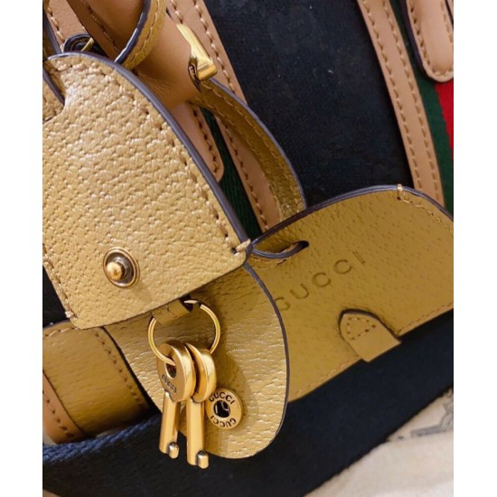 Imitazione Borse Imitazioni con manico superiore in tela mini Gucci 715771 nera Imitazione Borse Imitazioni con manico superiore in tela mini Gucci 715771 nera