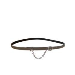 Hermes Epsom Cintura in pelle argento hardware grigio