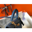 Hermes Kelly 25cm Borse Firmate Replica Sellier Clemence Pelle Blu Hermes Kelly 25cm Borse Firmate Replica Sellier Clemence Pelle Blu