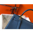 Hermes Kelly 25cm Borse Firmate Replica Sellier Clemence Pelle Blu Hermes Kelly 25cm Borse Firmate Replica Sellier Clemence Pelle Blu