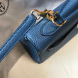 Hermes Kelly 25cm Borse Firmate Replica Sellier Clemence Pelle Blu Hermes Kelly 25cm Borse Firmate Replica Sellier Clemence Pelle Blu