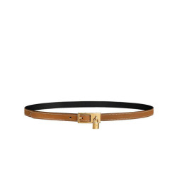 Alta gamma replica Hermes Lucky 15 cintura reversibile caffè