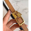 Alta gamma replica Hermes Lucky 15 cintura reversibile caffè Alta gamma replica Hermes Lucky 15 cintura reversibile caffè