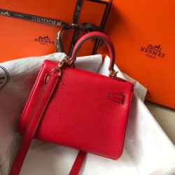 Borse Firmate Replica Hermes Mini Kelly 20 cm rossa Borse Firmate Replica Hermes Mini Kelly 20 cm rossa