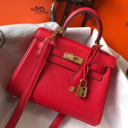 Borse Firmate Replica Hermes Mini Kelly 20 cm rossa
