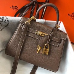 Borsa Hermes Mini Kelly 20cm Tortora