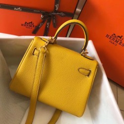 Borsa Hermes Mini Kelly 20 cm gialla Borsa Hermes Mini Kelly 20 cm gialla