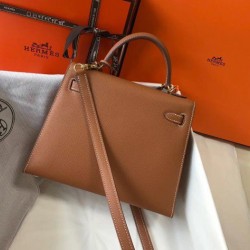 Borse Replica Alta Qualità Hermes Kelly 25cm Sellier Epsom in pelle marrone Borse Replica Alta Qualità Hermes Kelly 25cm Sellier Epsom in pelle marrone