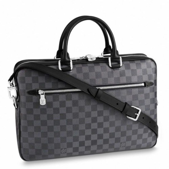 LV Porte-Documents Business MM in grafite Damier N50200