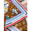LV Silk Vivienne Xmas Square 90 M77905 Marrone LV Silk Vivienne Xmas Square 90 M77905 Marrone