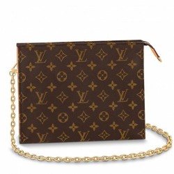Borsa da toilette LV su catena in tela monogramma M81412