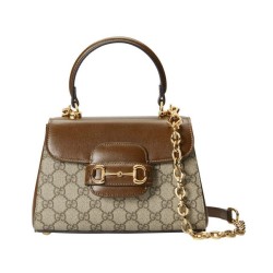 Mini Borsa Gucci Horsebit 1955 703848 Caffè