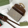 Mini borsa Gucci Horsebit 1955 724713 Marrone